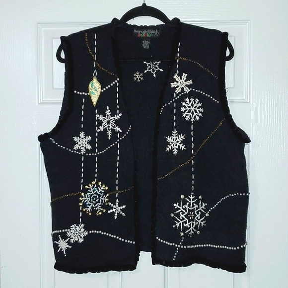 Hampton Studio Snow Winter Vest Size Large - Picture 10 of 10